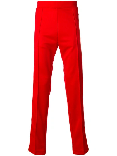 Shop Maison Margiela Stripe Detail Track Pants - Red