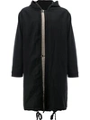 UMA WANG drawstring hooded duffle coat,HANDWASH