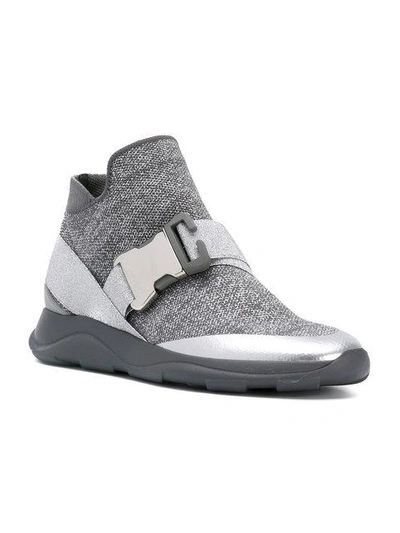 Shop Christopher Kane Knitted High Top Sneakers