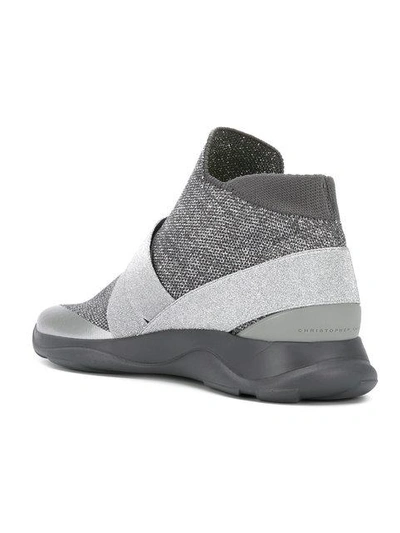 Shop Christopher Kane Knitted High Top Sneakers