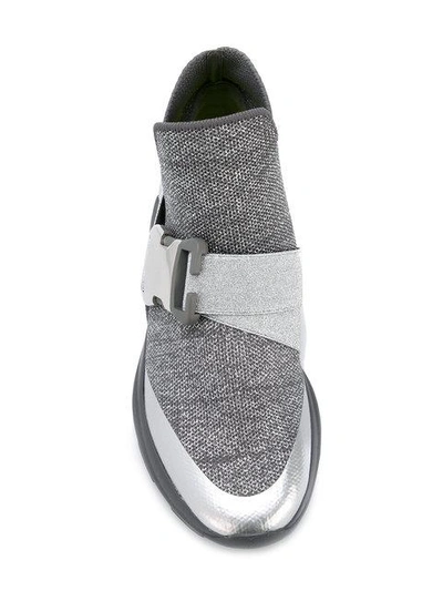Shop Christopher Kane Knitted High Top Sneakers