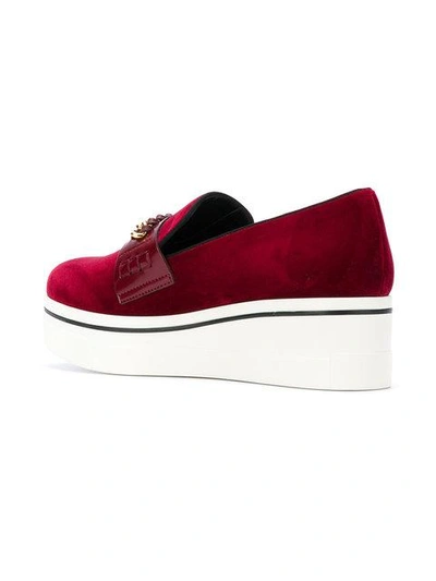 Shop Stella Mccartney Binx Loafers - Red