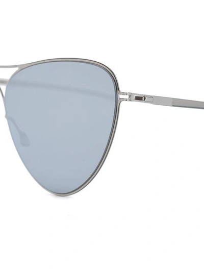 Shop Mykita Sonnenbrille Mit Dreieckigen Gläsern - Metallisch In Metallic