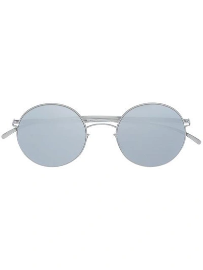 Shop Mykita Round Frame Sunglasses - Metallic