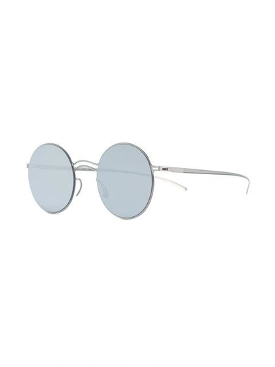 Shop Mykita Round Frame Sunglasses - Metallic