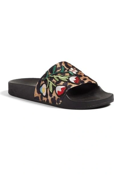 Shop Steve Madden Women's  Patches Slide Sandal In Leopard Multi