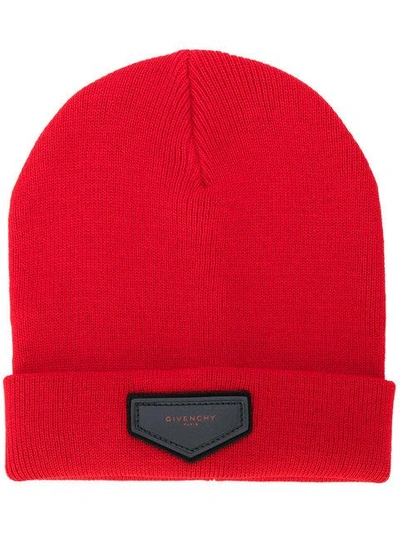 Shop Givenchy Patch Detail Beanie