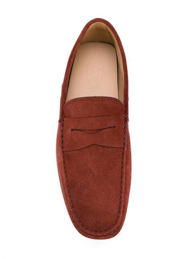 Shop Tod's Gommino Penny Loafers - Pink