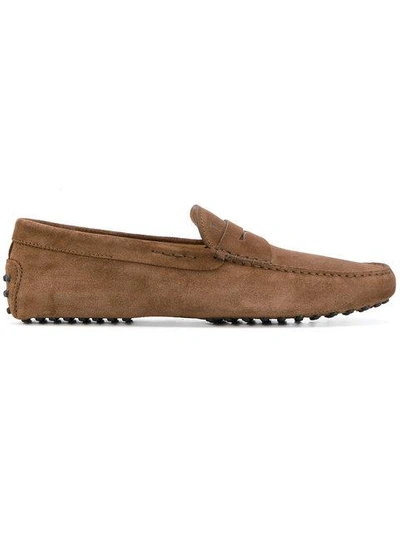 Shop Tod's Casual Loafers In Brown
