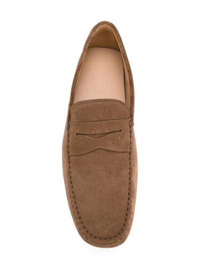 Shop Tod's Casual Loafers In Brown