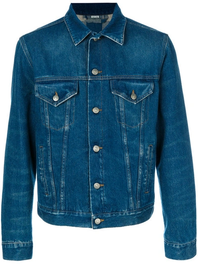 Gucci Denim Jacket With Embroideries In Blue