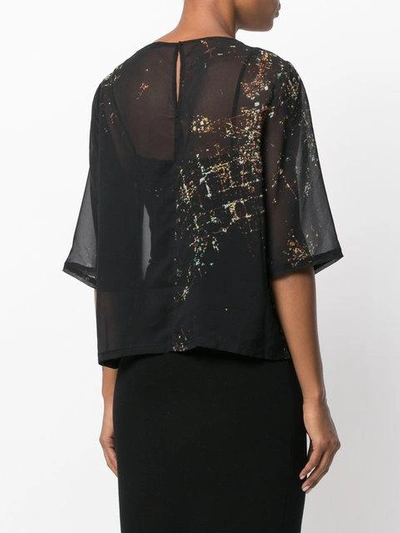 Shop Minimarket Suffix City Print Blouse In Black