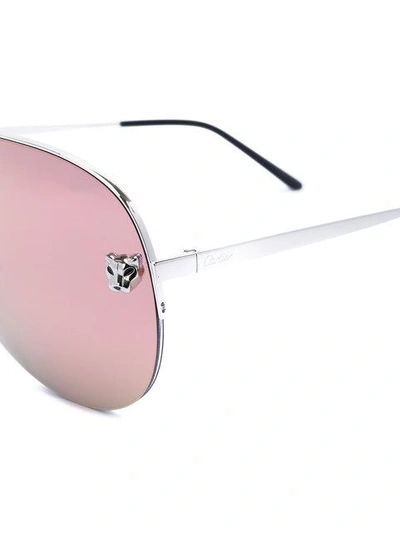 Shop Cartier Panthère De  Aviator-frame Sunglasses