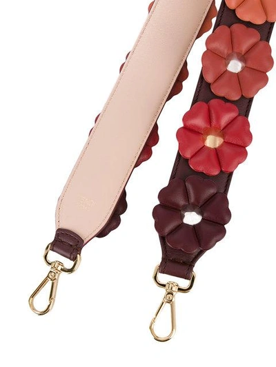 Shop Fendi Flower Embellished Strap You - Red