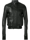 RICK OWENS CROPPED LEATHER BOMBER JACKET,RU17S9776LC12158746