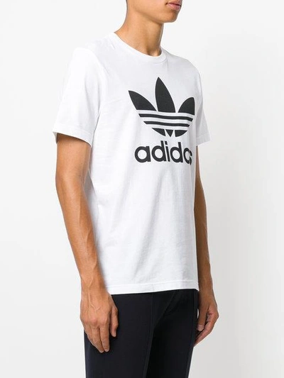 Shop Adidas Originals Original Trefoil T In White