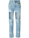 FORTE COUTURE FORTE DEI MARMI COUTURE BIG HEROES DESTROYED JEANS - BLUE,HWBOYSLIMBIGHEROES12194803