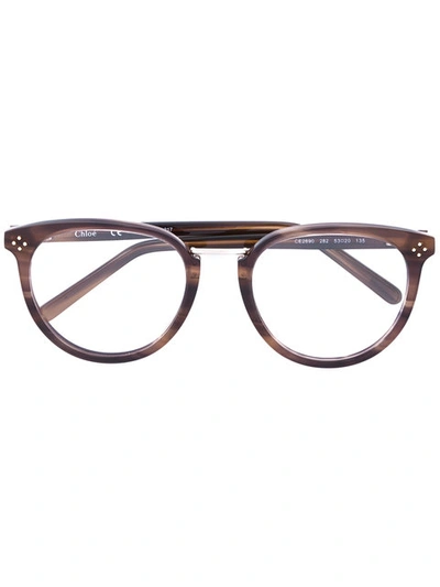 Chloé Eyewear Cat Eye Glasses - Brown