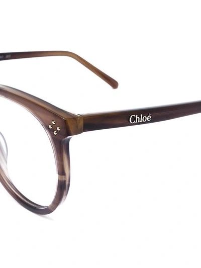 Shop Chloé Eyewear Cat Eye Glasses - Brown