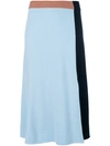 CEDRIC CHARLIER midi colour block skirt,V0180890212128555
