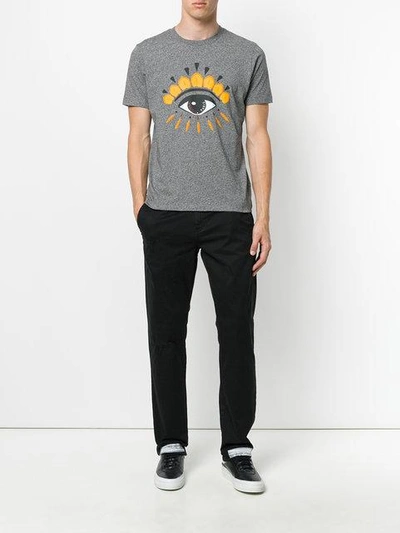 Shop Kenzo 'eye' T-shirt In Grey
