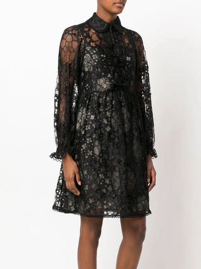 Shop Chloé Lace Skater Dress - Black