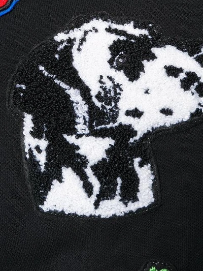 Shop Msgm Multi Patched Sweatshirt - Black