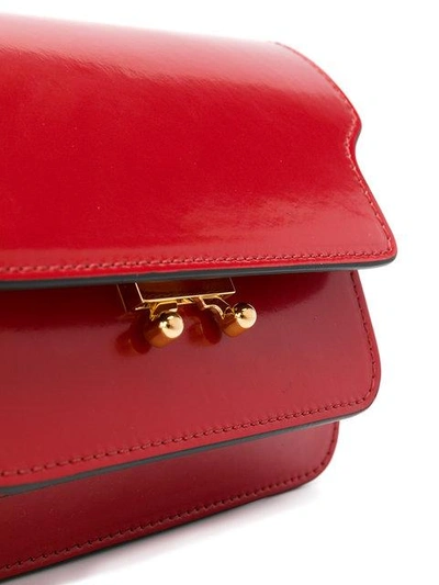 Shop Marni Small Trunk Satchel In Red