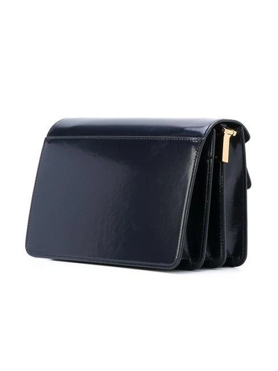 Shop Marni Trunk Shoulder Bag Navy Blue