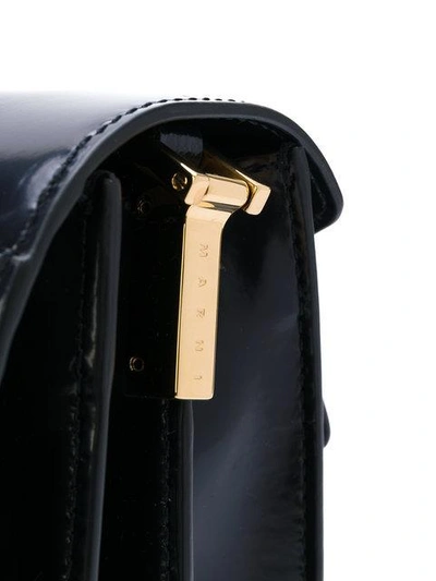 Shop Marni Trunk Shoulder Bag Navy Blue