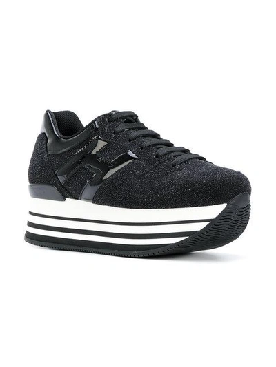 Shop Hogan Maxi H222 Sneakers In Black