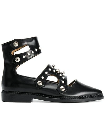 Shop Toga Pulla Cut-out Embellished Boots - Black