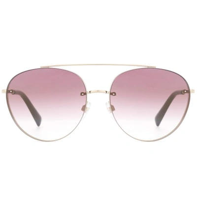 Valentino Aviator Sunglasses In Pink