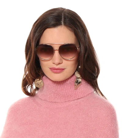 Shop Valentino Aviator Sunglasses In Pink