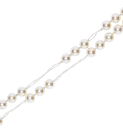 Shop Stella Mccartney Faux-pearl Necklace In White