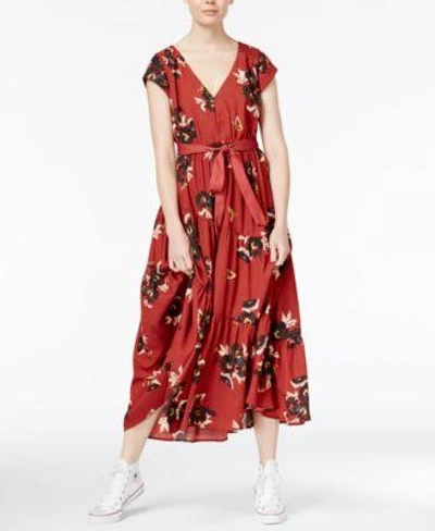 Shop Free People All I Got Printed Maxi Dress In Red Combo