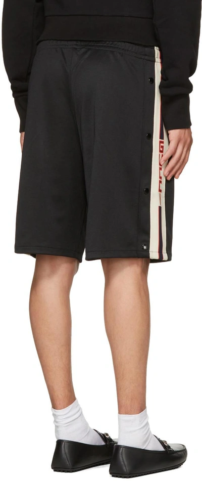 Shop Gucci Black Logo Tape Shorts