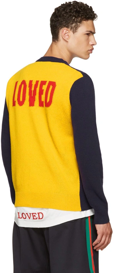 Gucci Tiger-intarsia Contrast-back Wool Jumper