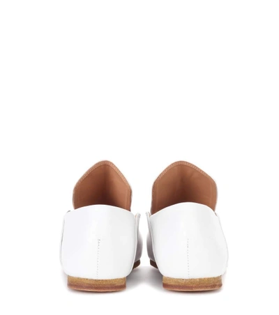 Shop Dries Van Noten Leather Loafers In White