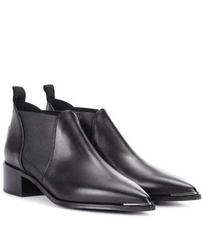Acne Studios Jenny Leather Ankle Boots In Black | ModeSens