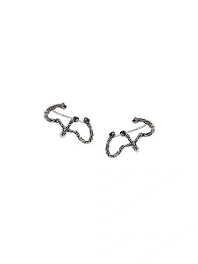 Shop Niza Huang Moments Climber Earrings In Grey