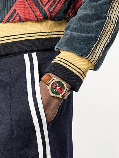 Shop Gucci Le Marché Des Merveilles Watch In Brown