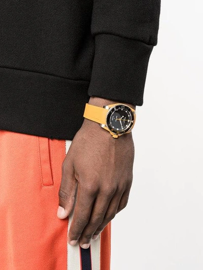 Shop Gucci Dive Watch In Yellow