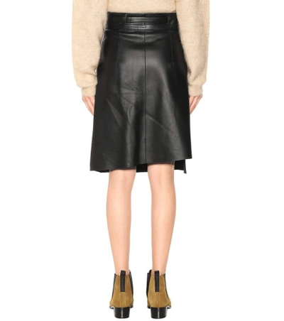Shop Acne Studios Lakos Leather Skirt In Llack