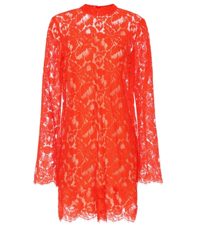 Stella Mccartney Cayla Lace Cotton-blend Dress In Gipsy Red