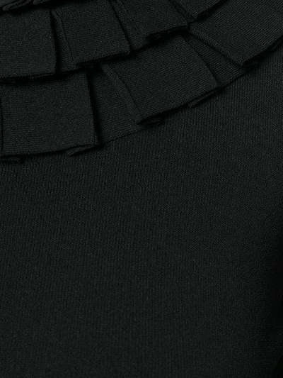 Ermanno Scervino Ruffle Trim Tie Cuff Jumper In Black
