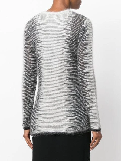 Shop Alexander Wang Frayed Tunic Sweater In White