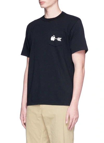 Shop Sacai Apple Arrow Print T-shirt