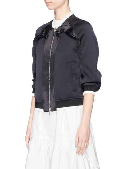 Shop 3.1 Phillip Lim / フィリップ リム Ruffle Trim Cropped Sleeve Satin Bomber Jacket