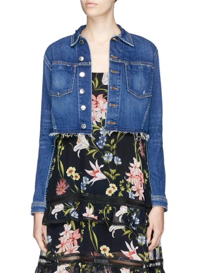 L'agent 'zuma' Let Out Hem Cropped Denim Jacket